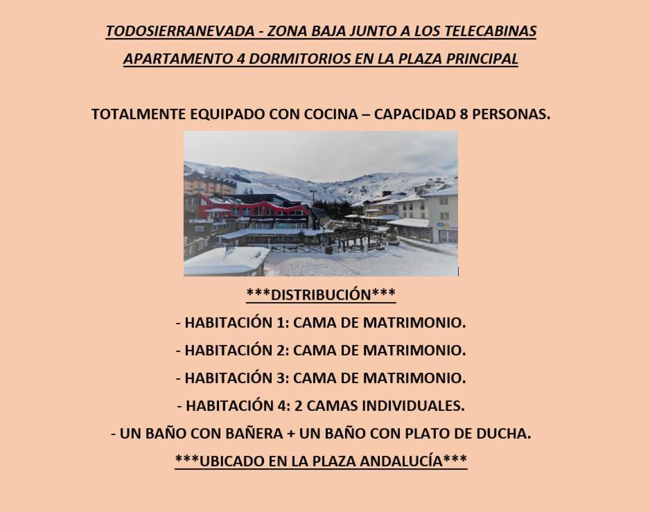 Todosierranevada Zona Baja - Apartamentos De 4 Dormitorios - Junto A Los Telecabinas Sierra Nevada Luaran gambar